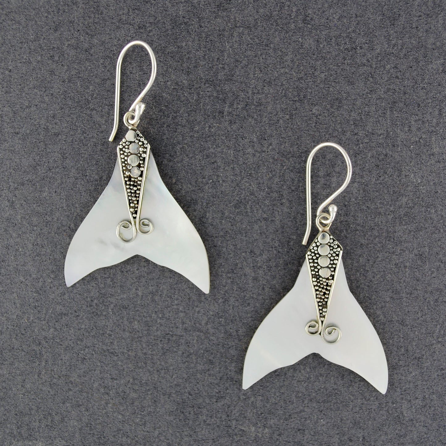 Mother of Pearl Mermaid Tail Earrings