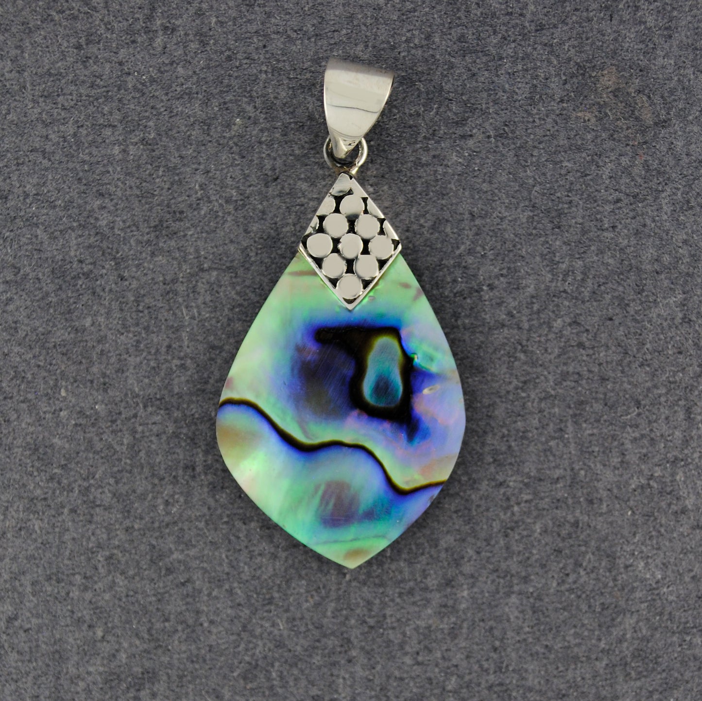 Abalone Drop with Dots Pendant