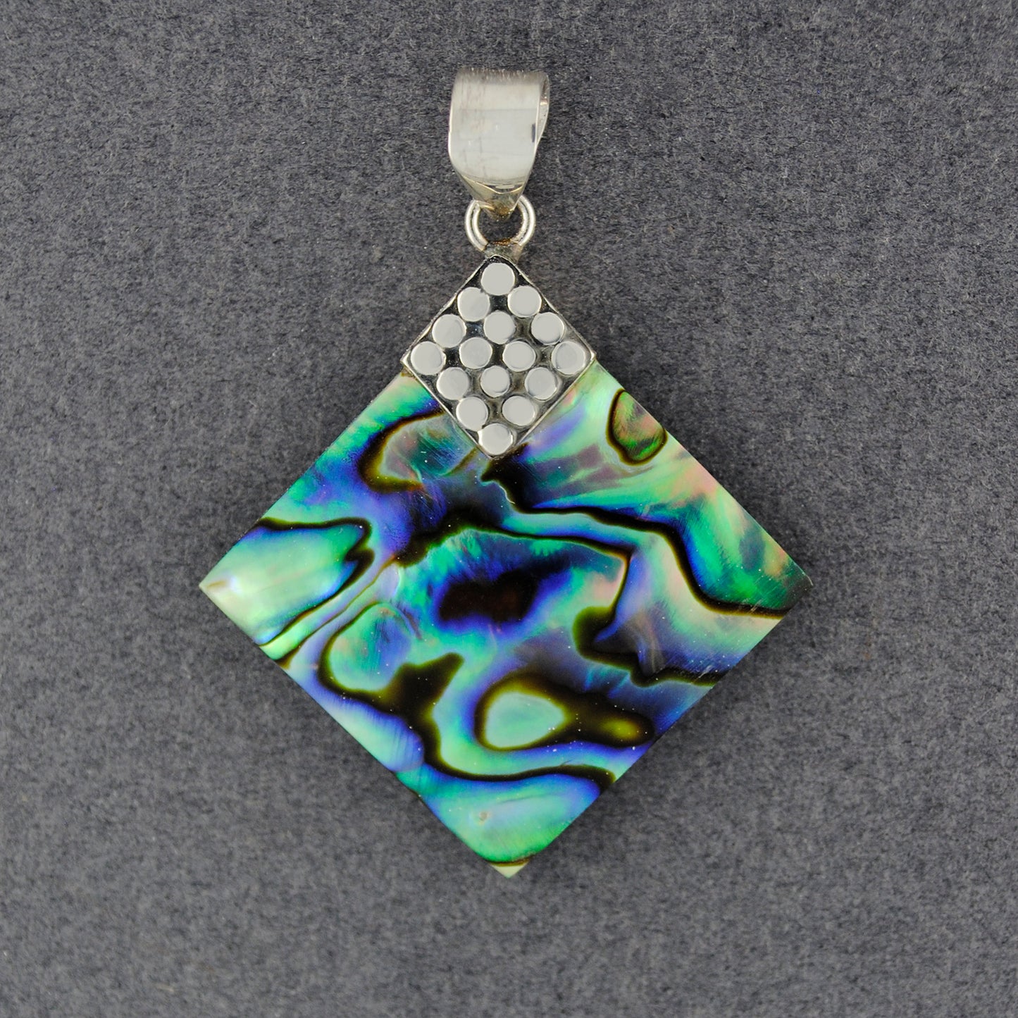 Abalone Diamond with Dots Pendant