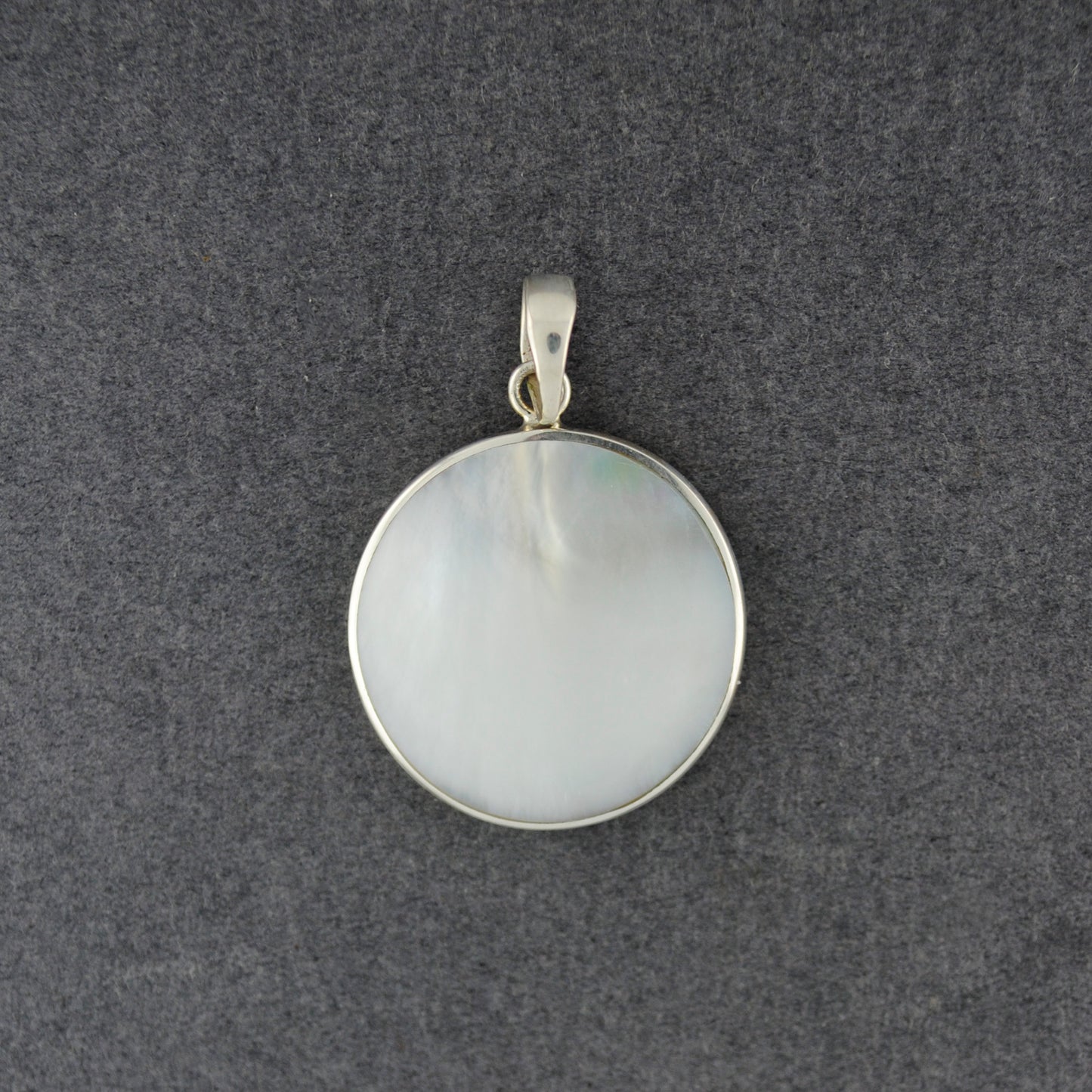 Abalone & Mother of Pearl Reversable Circle Pendant