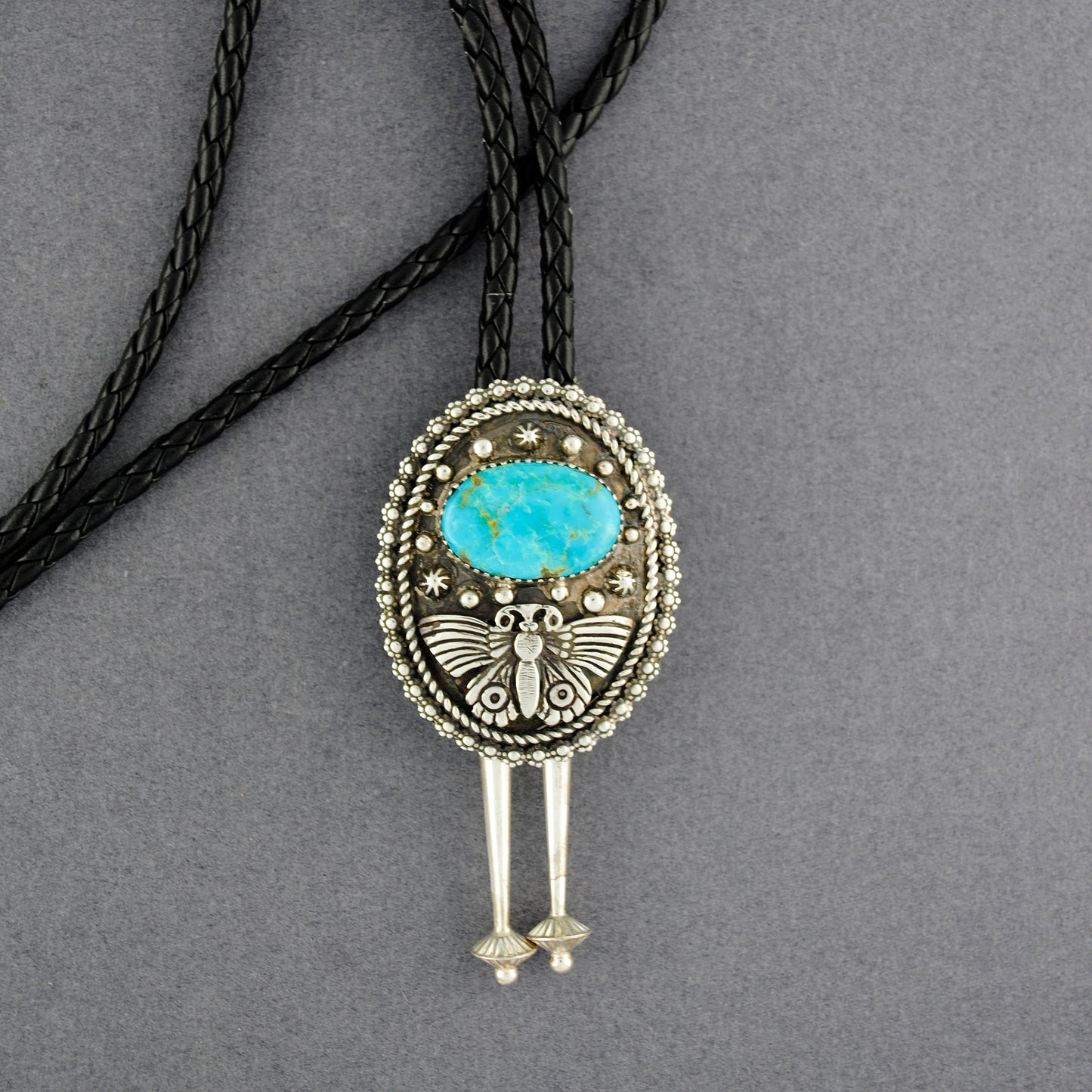 Brenda Jimenez Sonoran Mountain Turquoise Butterfly Bolo