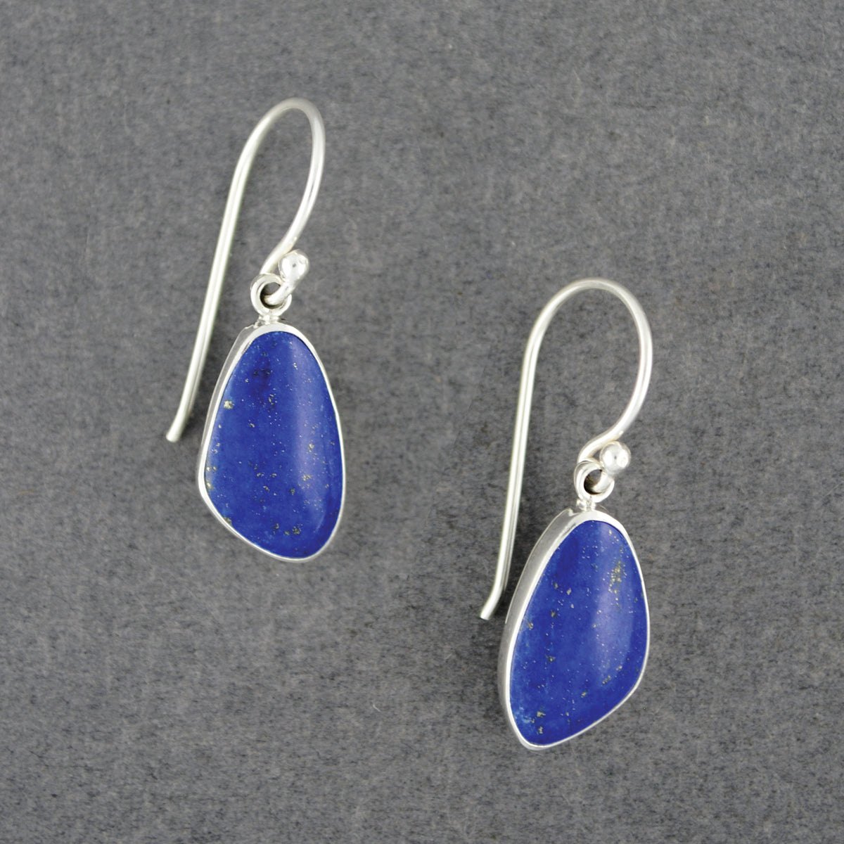 Triangle Lapis Earrings