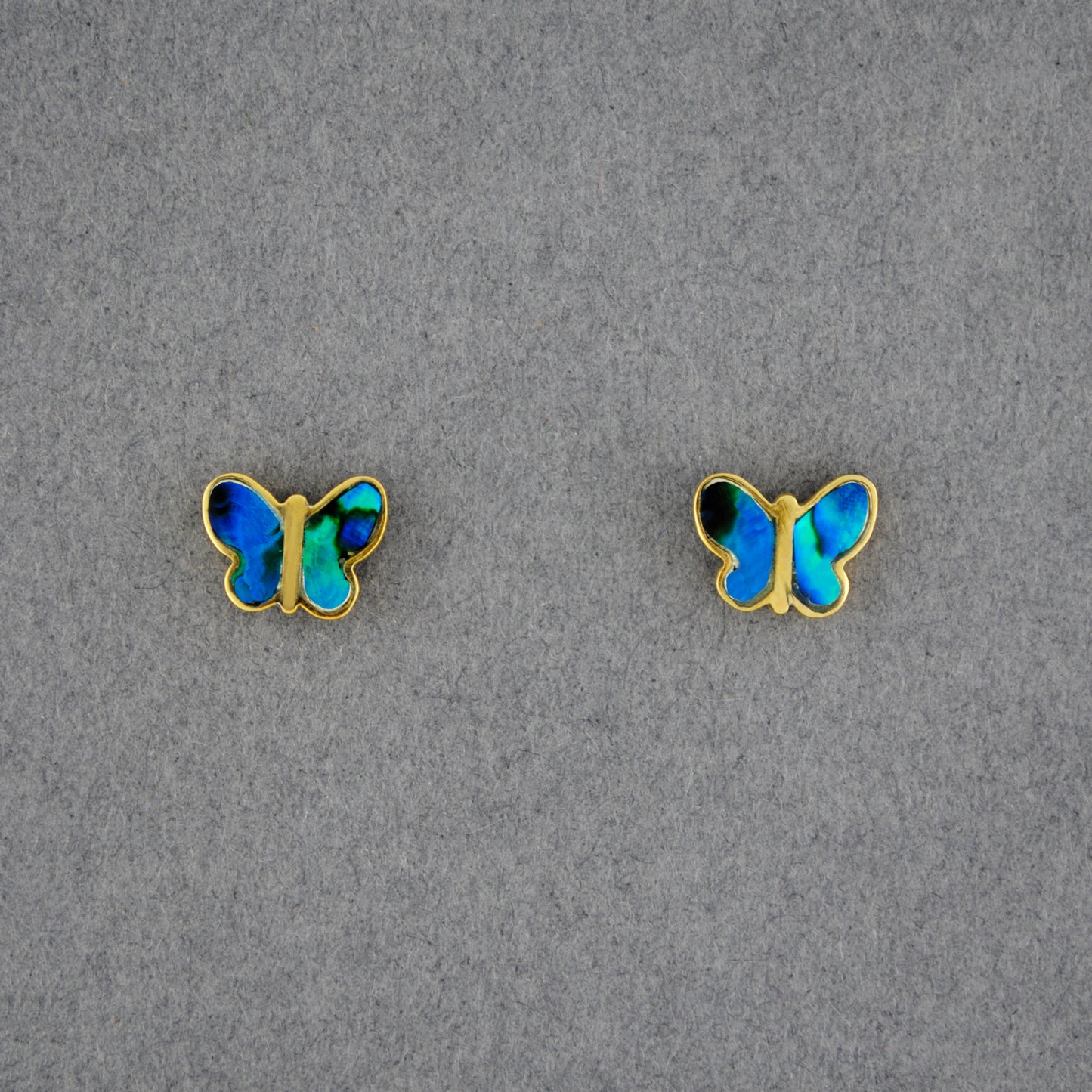Gold Vermeil Paua Butterfly Post Earrings