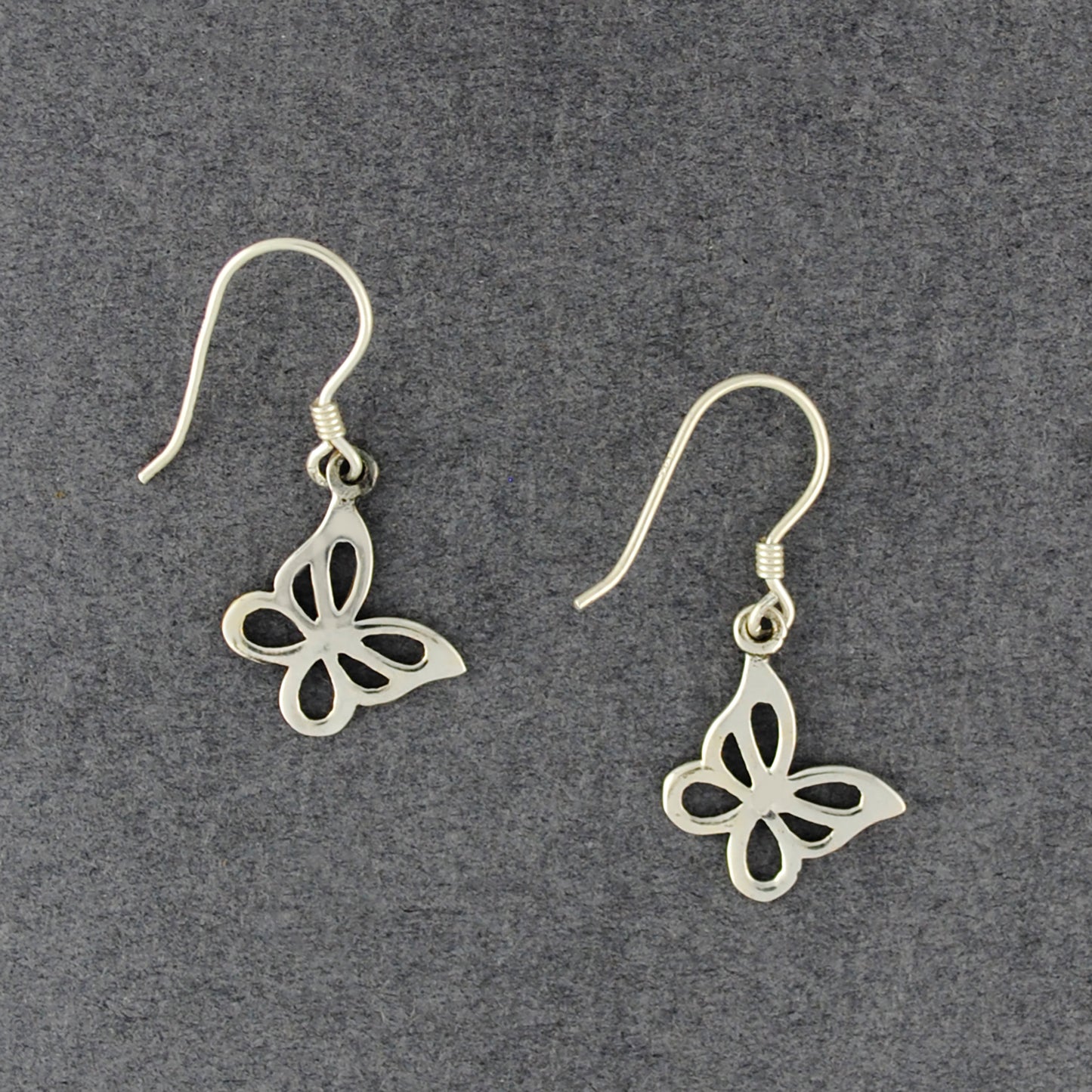 Sterling Silver Butterfly Stencil Earrings