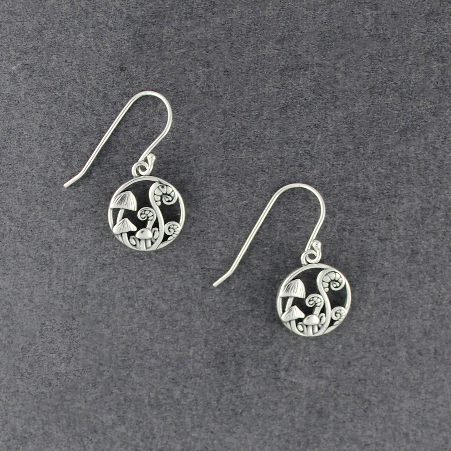 Sterling Silver Mushrooms Earrings