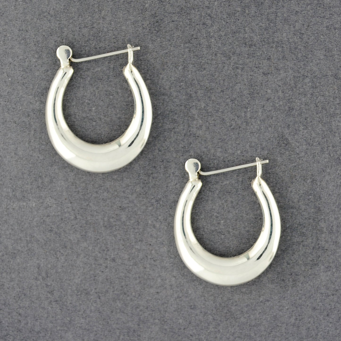 Sterling Silver Hollow Hoop Earrings