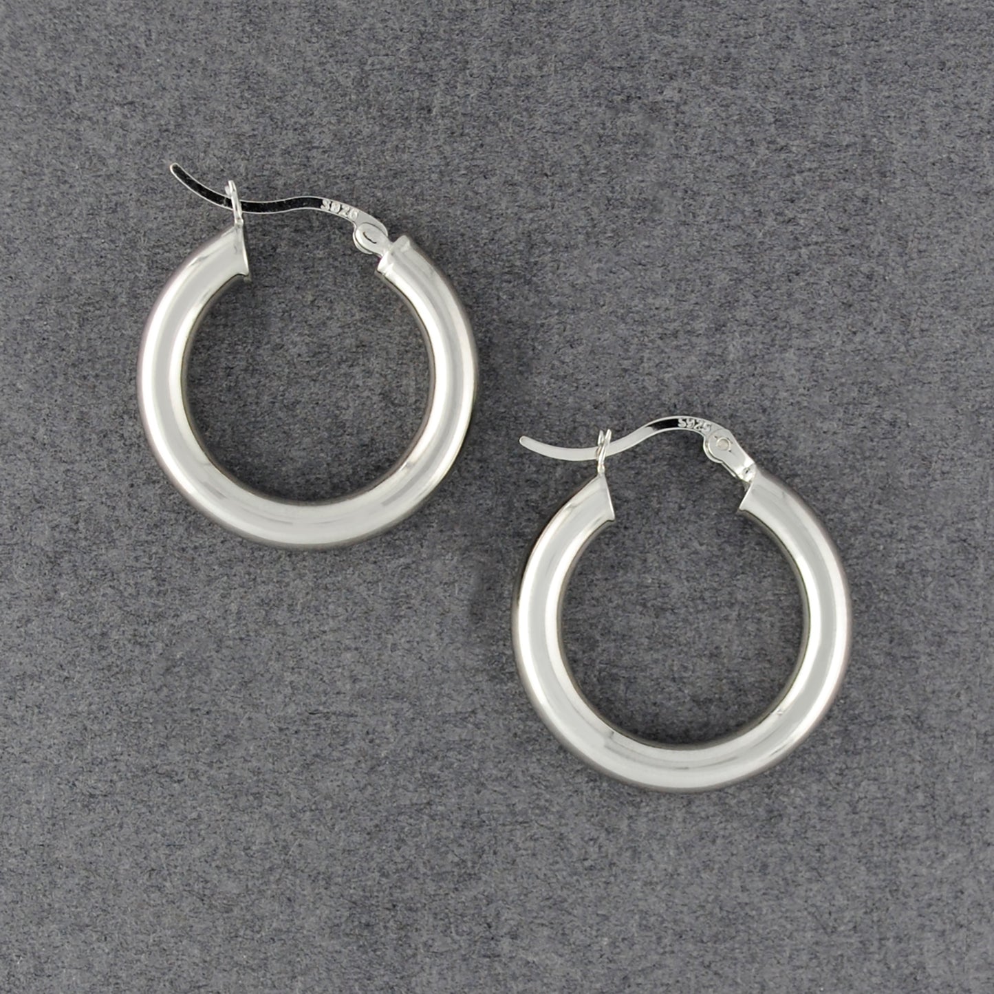 Sterling Silver Click In Hoop Earrings