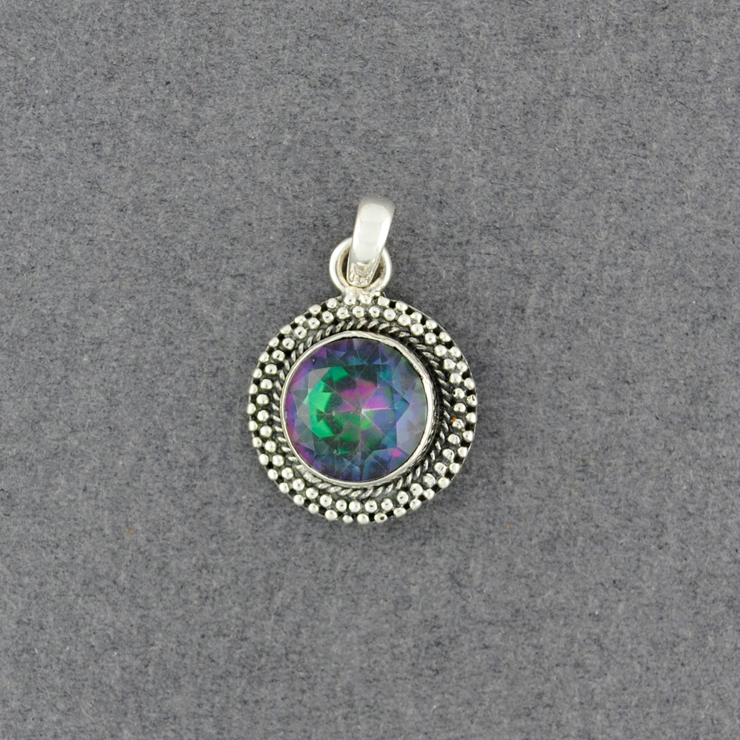 Sterling Silver Mystic Quartz Pendant