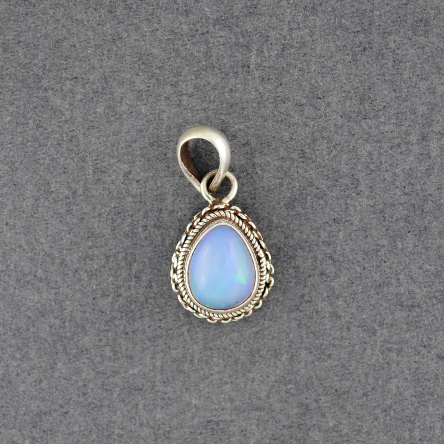 Sterling Silver Nepali Opal Teardrop Pendant