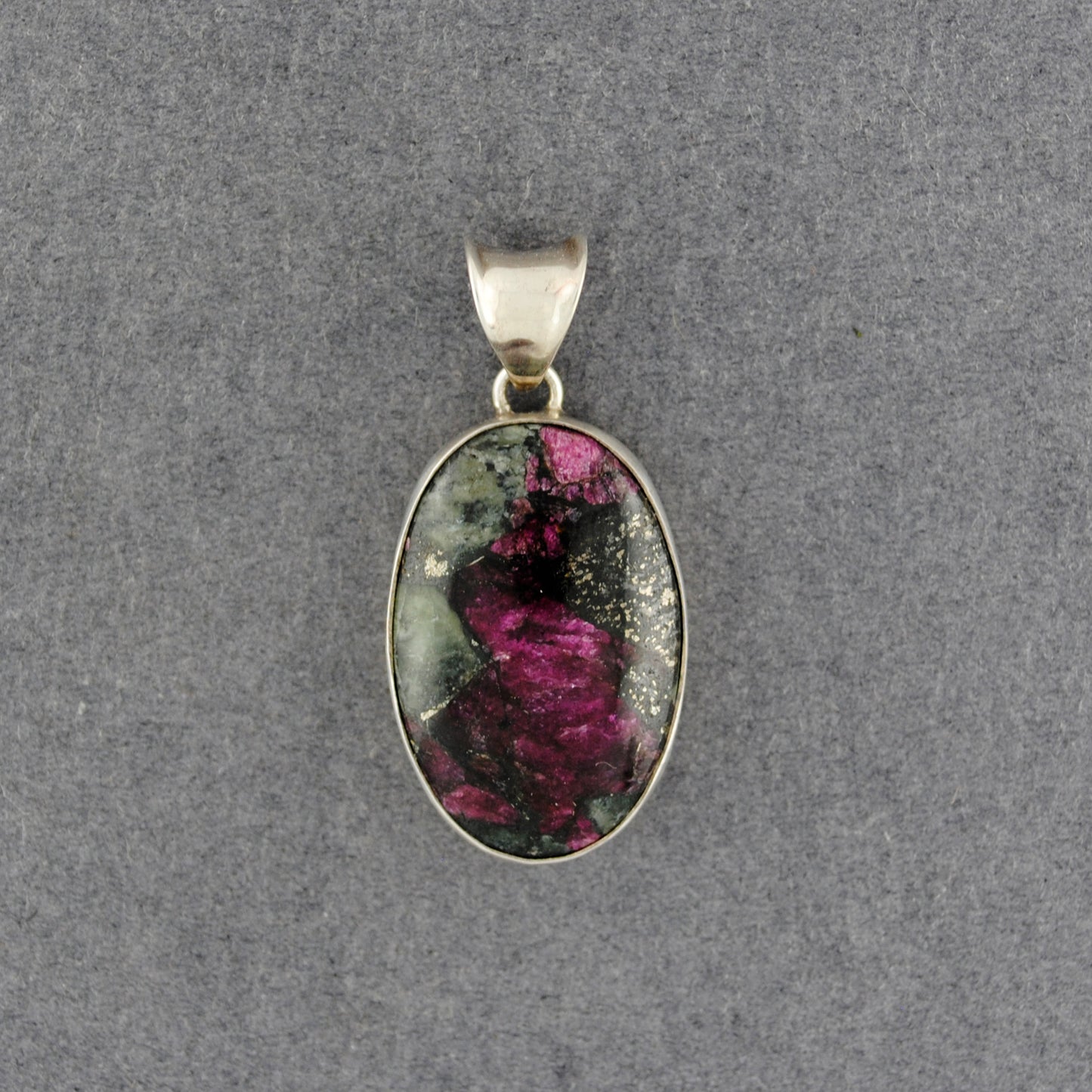 Sterling Silver Eudialyte Small Oval Pendant