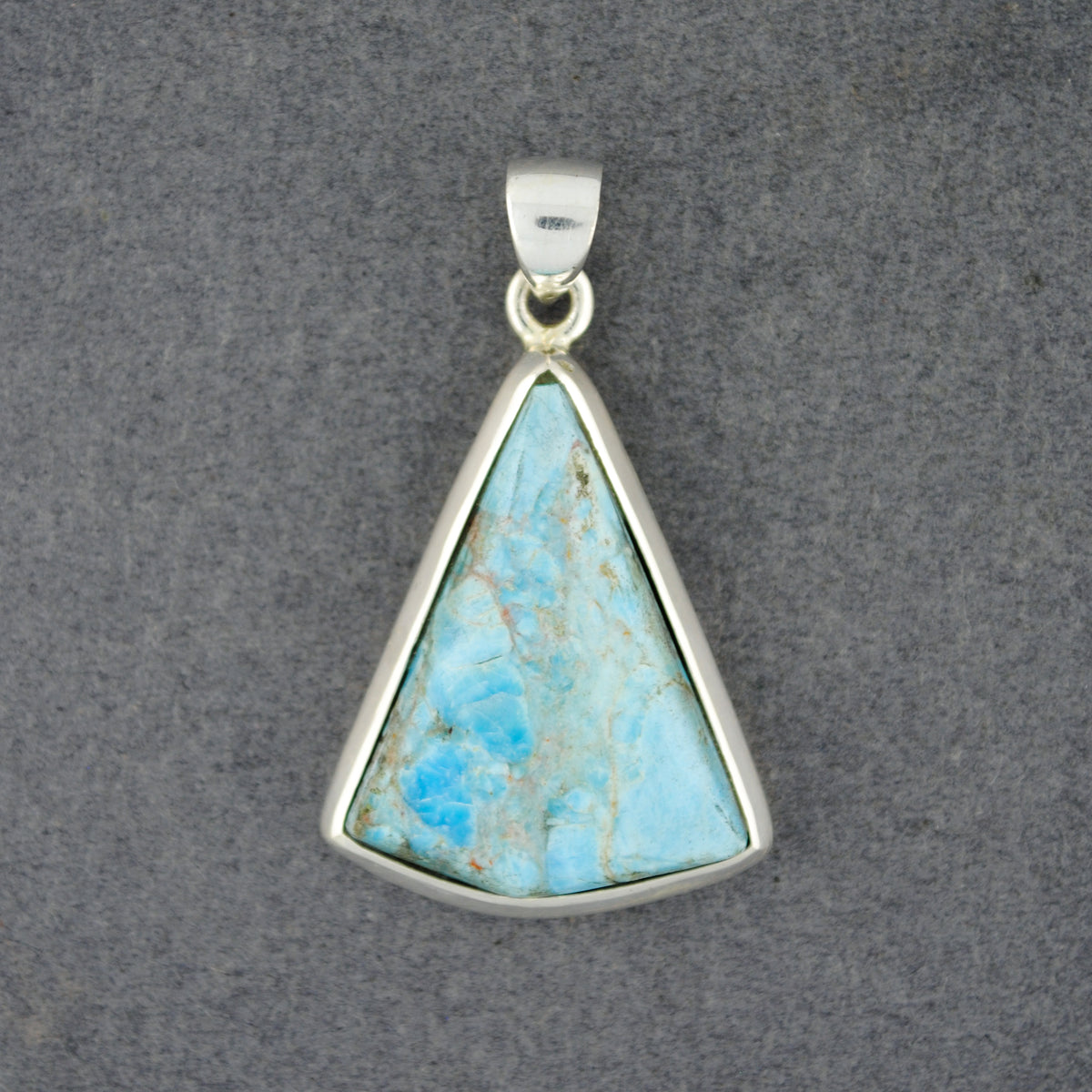 Sterling Silver Turquoise Triangle Pendant