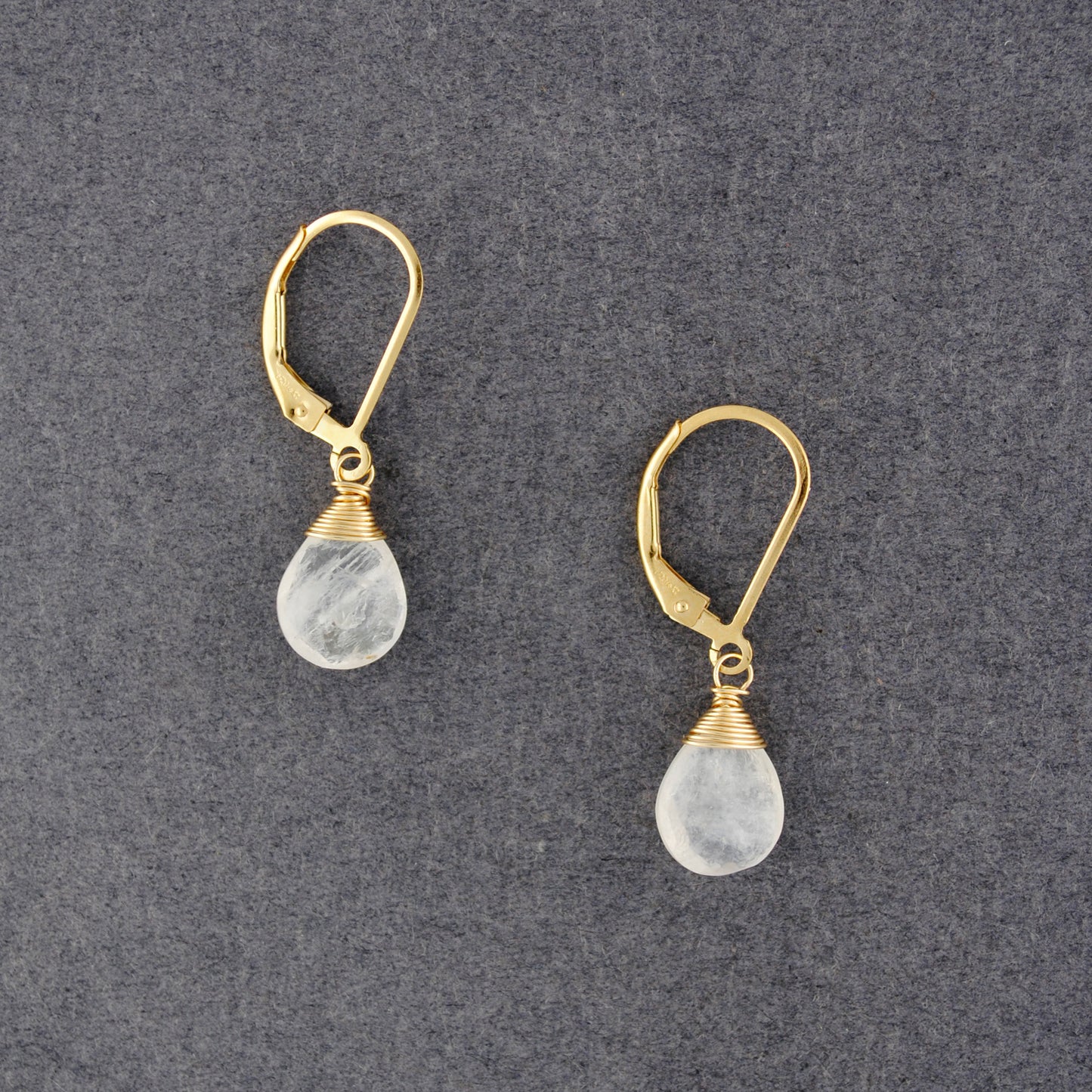 14K Gold Filled Moonstone Drop Earrings