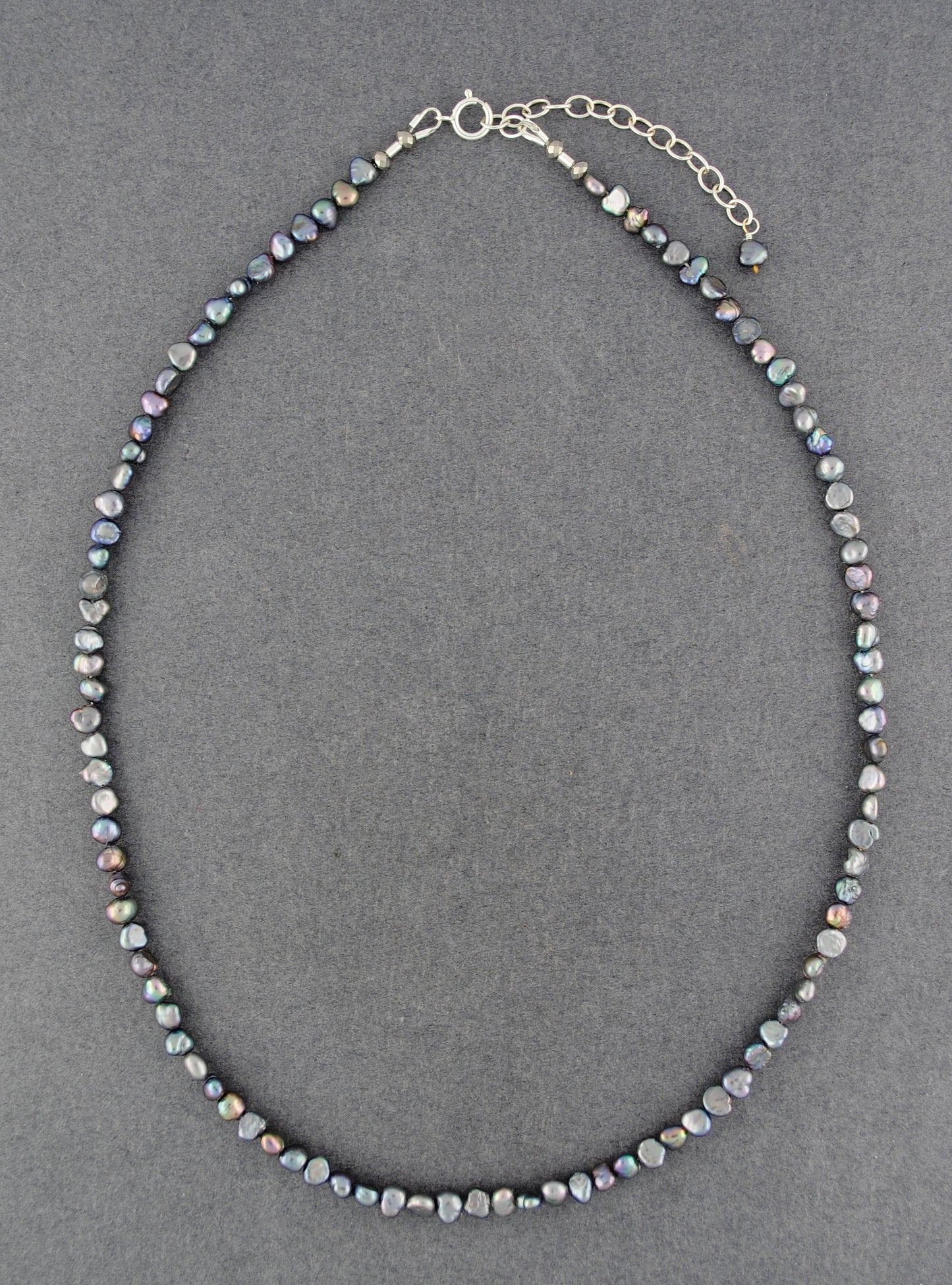 Sterling Silver Peacock Pearl Necklace