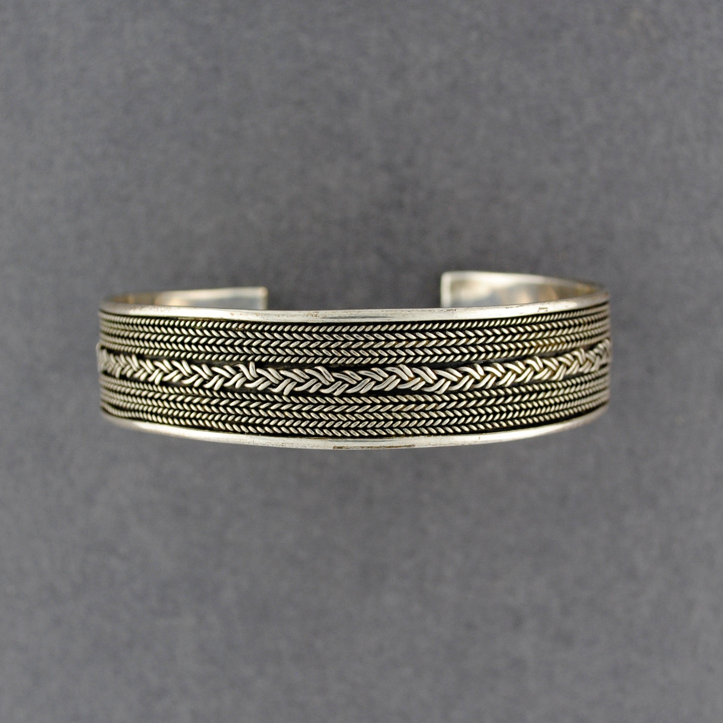 Sterling Silver Braided Cuff Bracelet