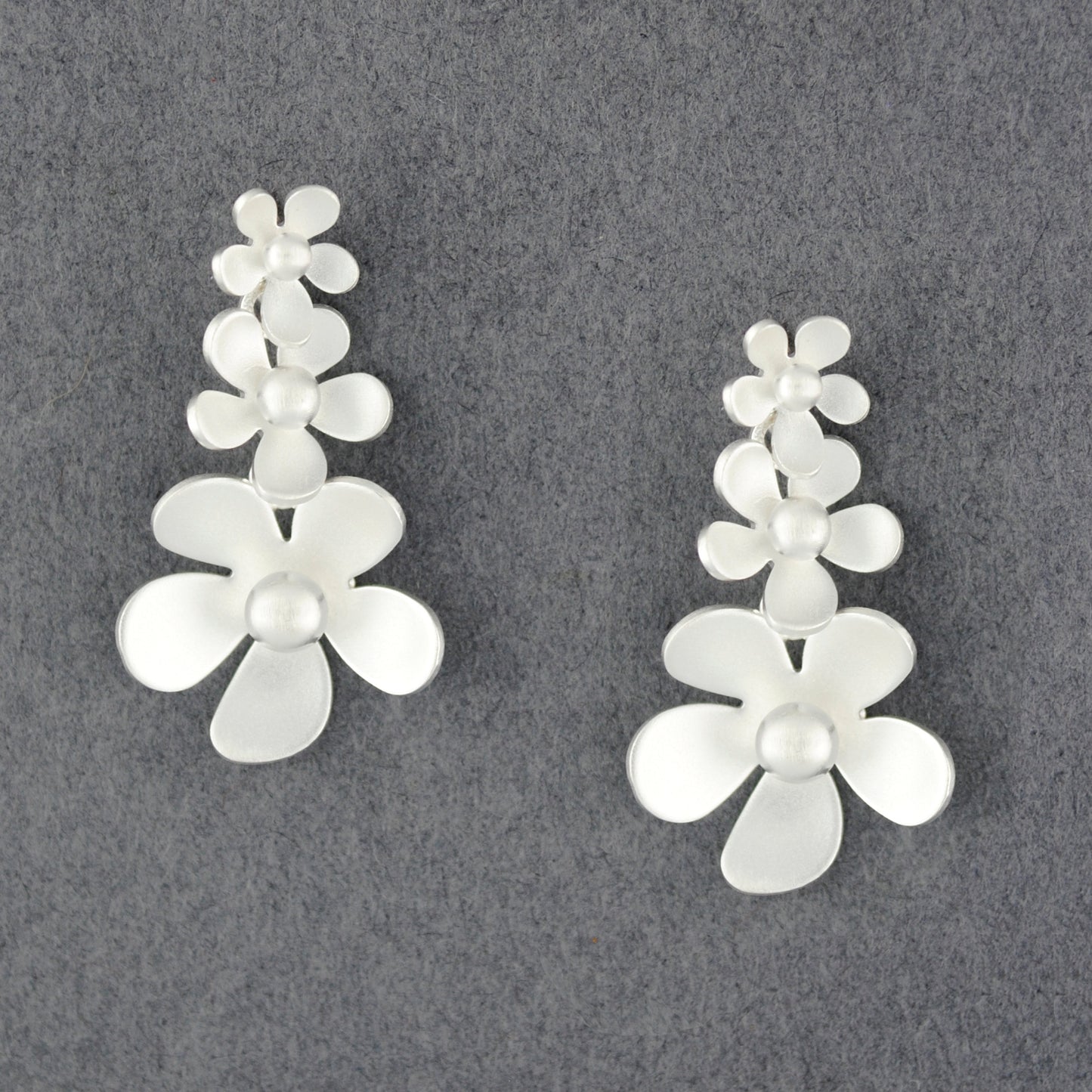 Forget Me Not Triple Flower Earrings