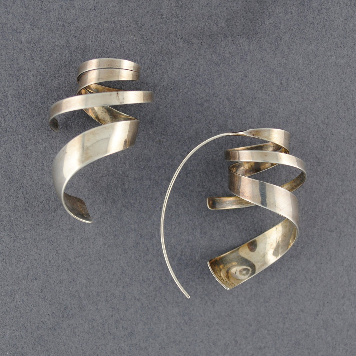 Gerhart Herbst "Silver Squiggles" Sterling Silver Earrings