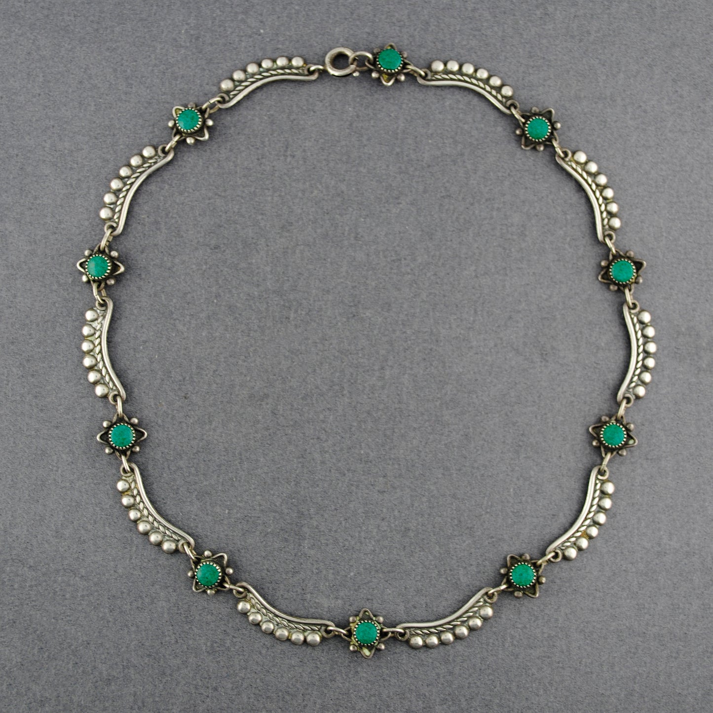 Vintage Sterling Silver Zuni Turquoise Choker