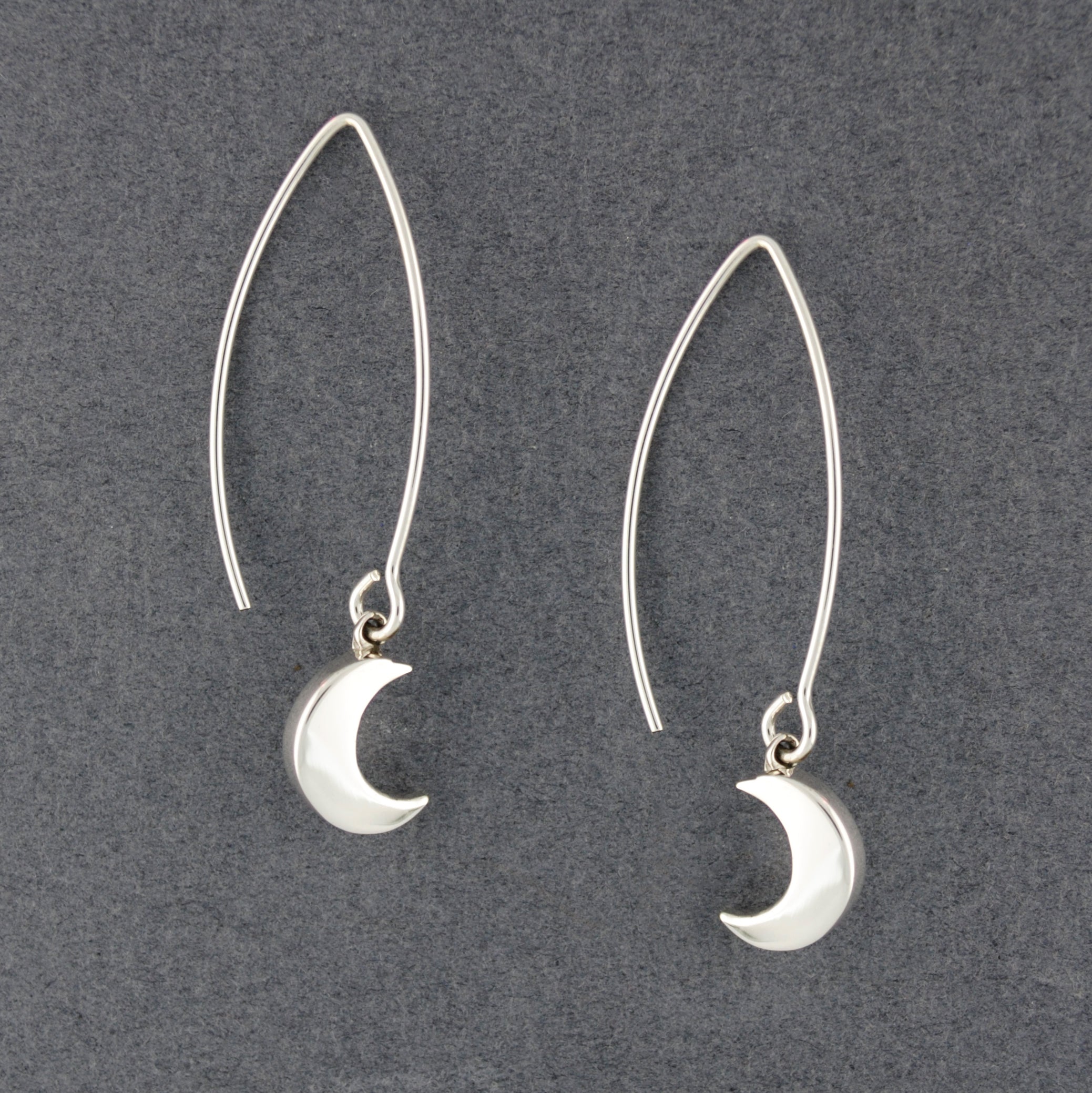 Clementine Harwin Moon Earrings - Silver main image 1
