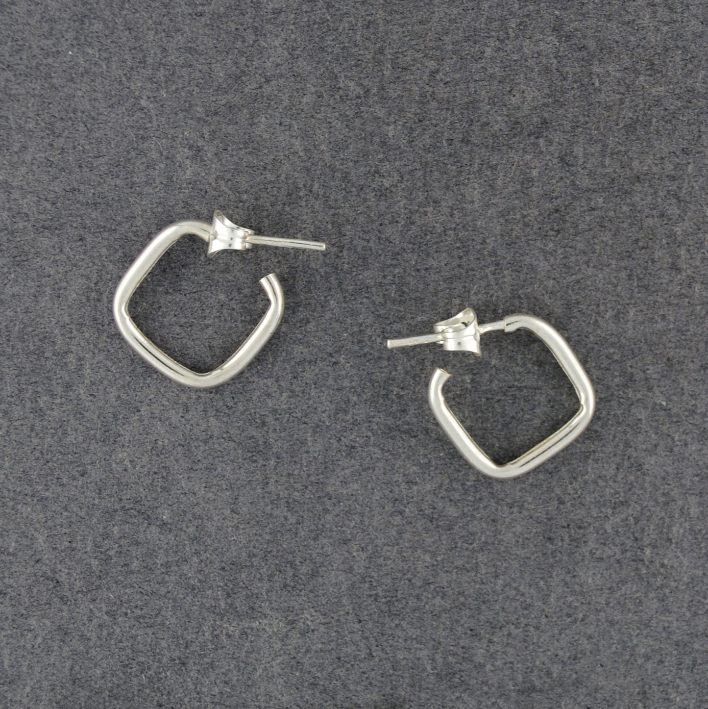 Sterling Silver Small Square Hoop Earrings