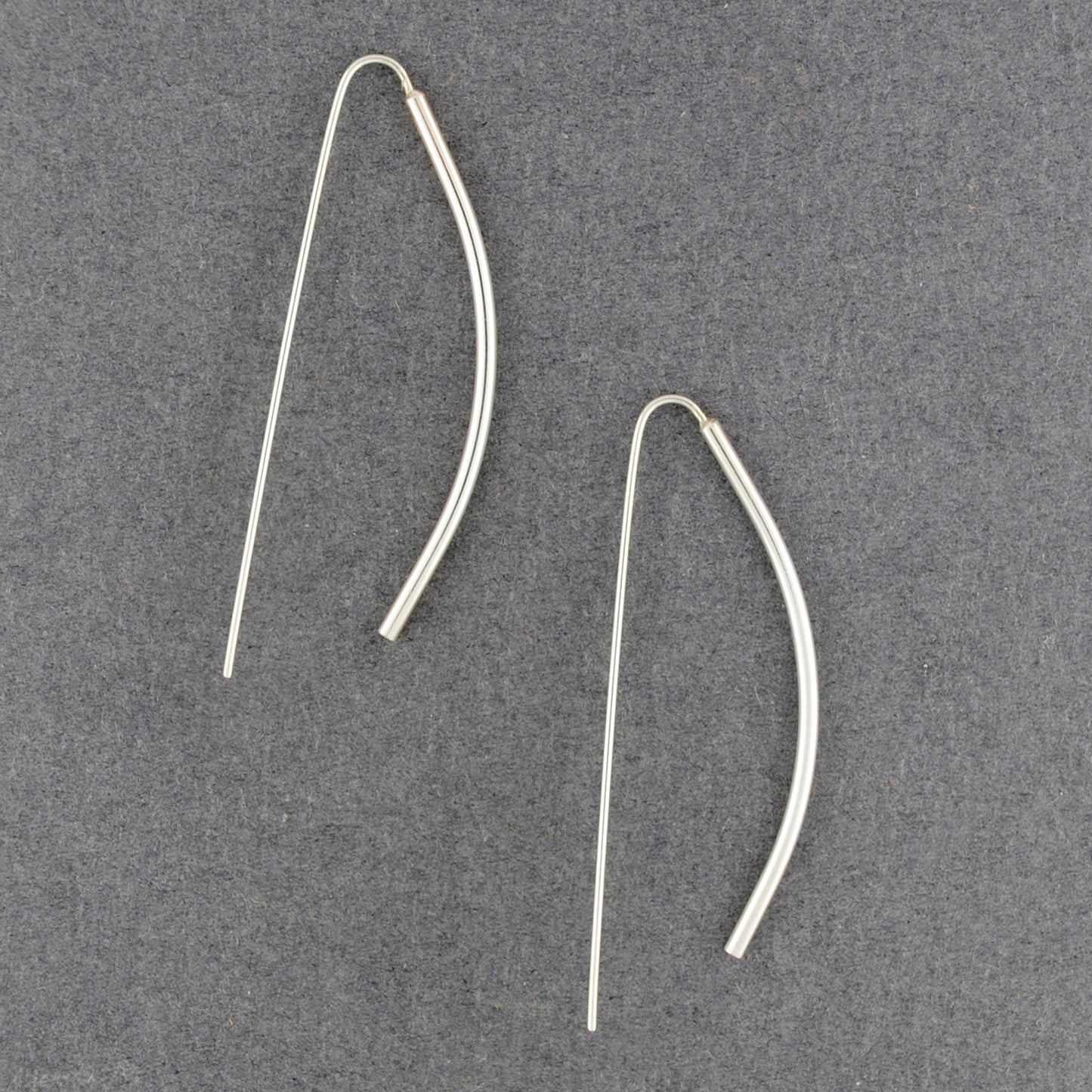 Sterling Silver Curved Bar Earrings