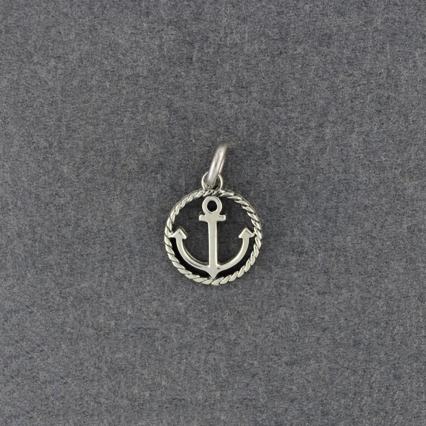Sterling Silver Anchor in Rope Charm
