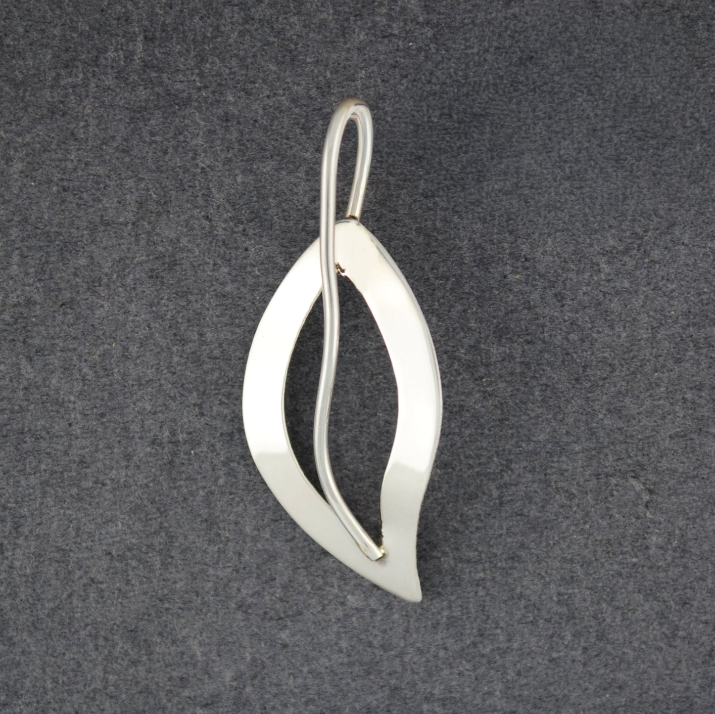 Sterling Silver Abstract Leaf Pendant