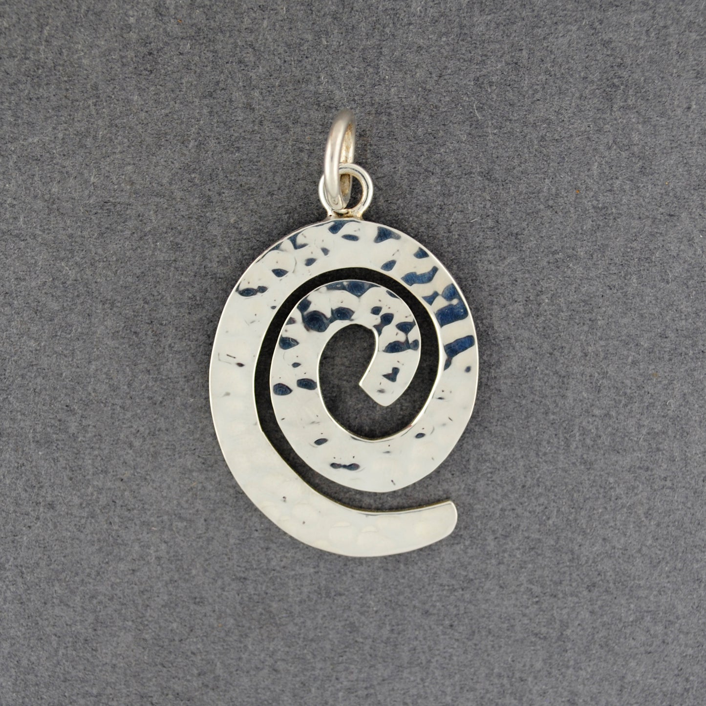 Large Hammered Swirl Pendant