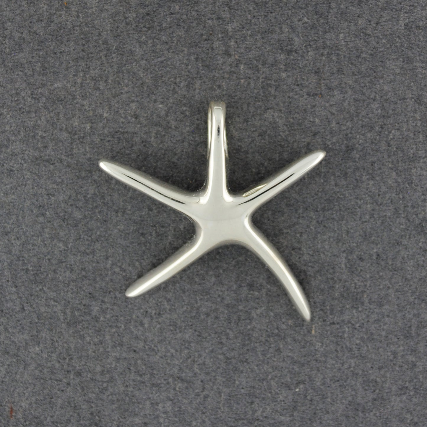 Sterling Silver Curved Starfish Pendant