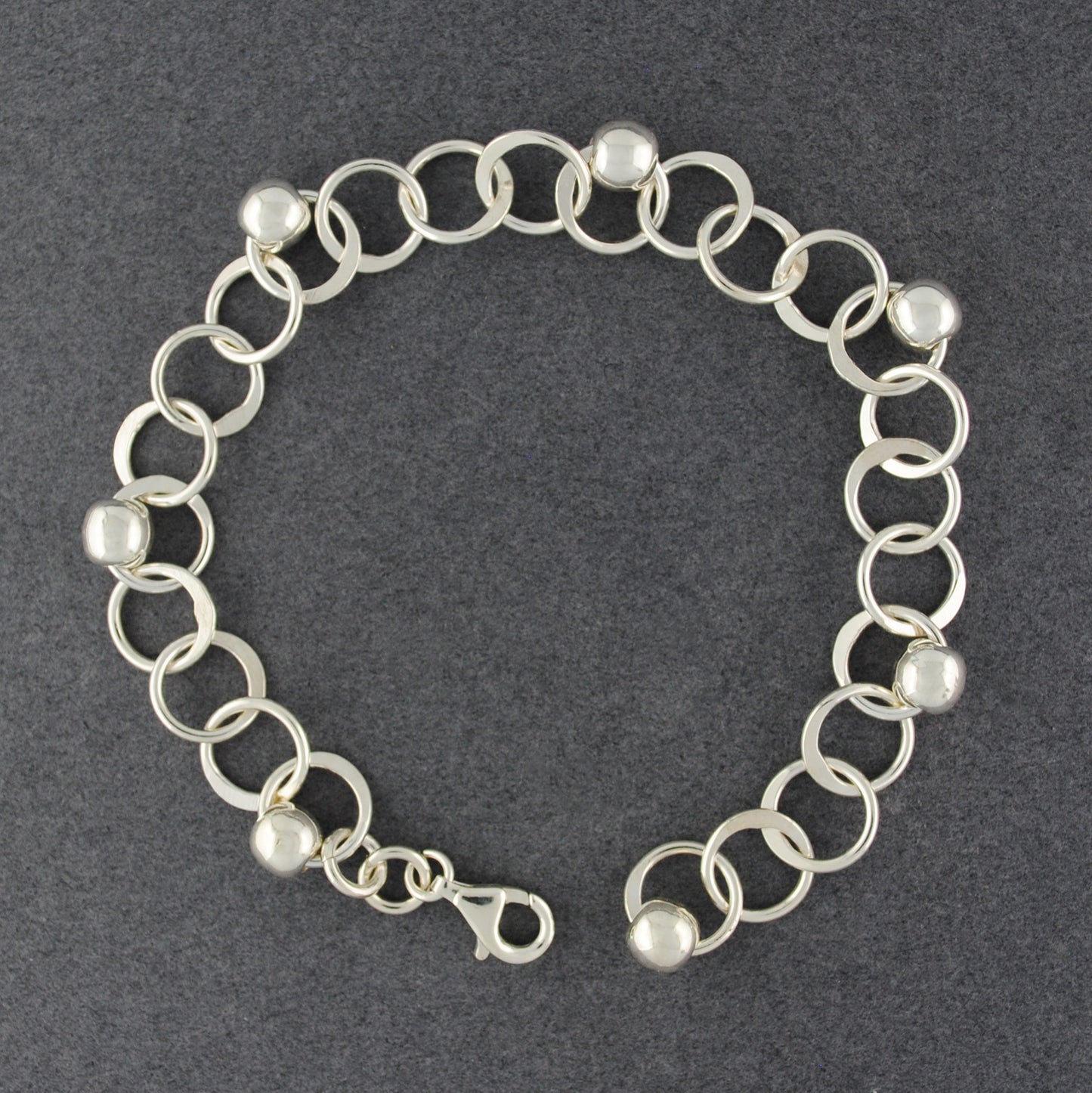 Sterling Silver Circles and Spheres Bracelet