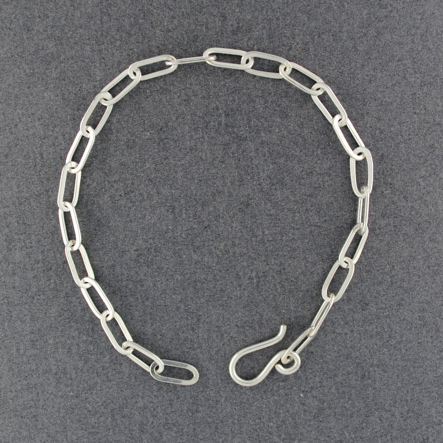 Sterling Silver Flat Ovals Bracelet