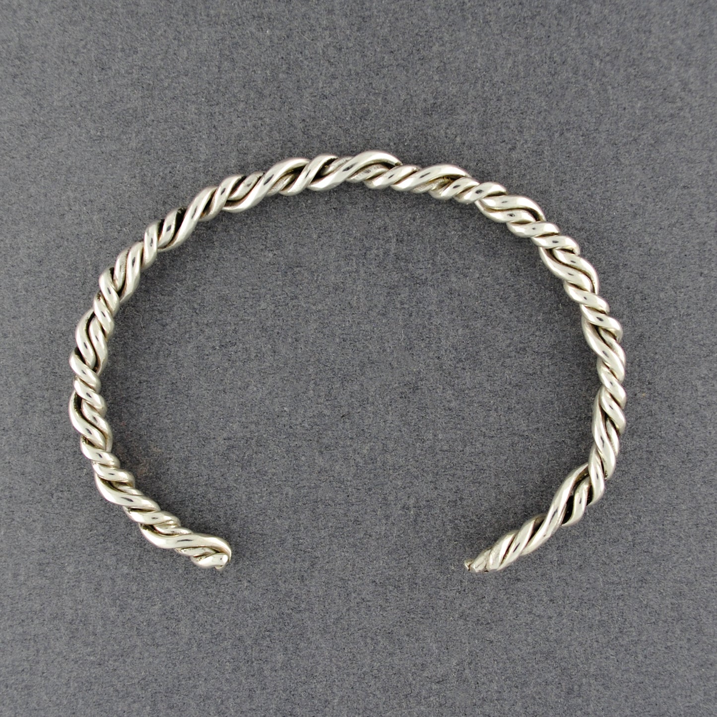 Sterling Silver Overlapping Twist Cuff Braceclet