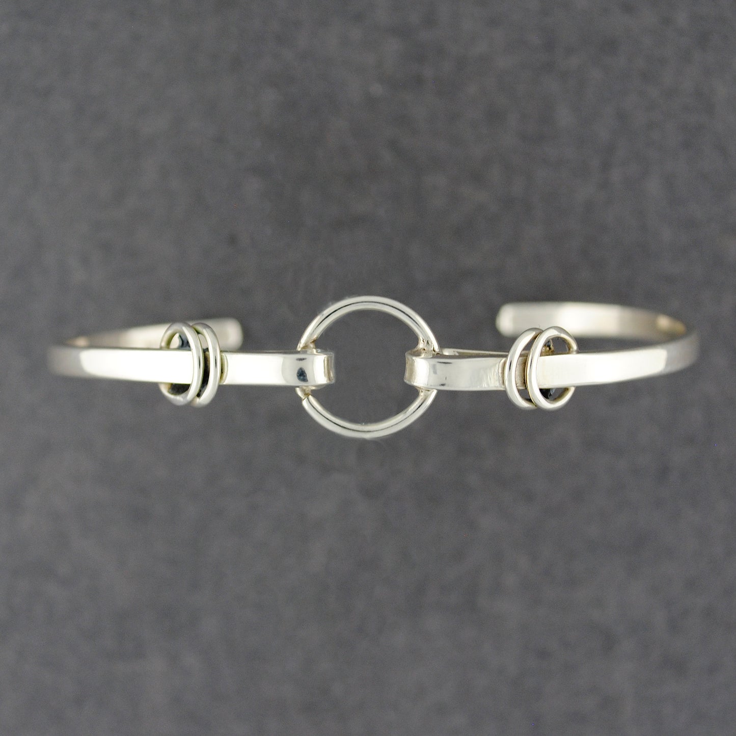Sterling Silver Loop and Circle Cuff Bracelet