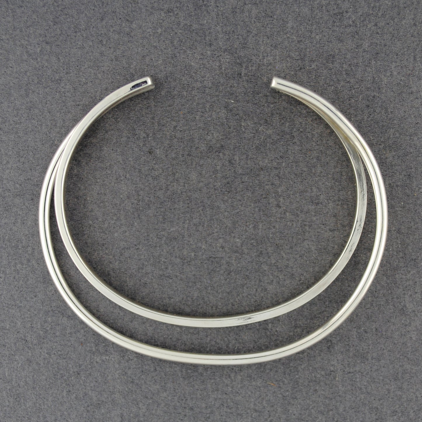 Sterling Silver 2 Strand Sculptural Cuff Bracelet