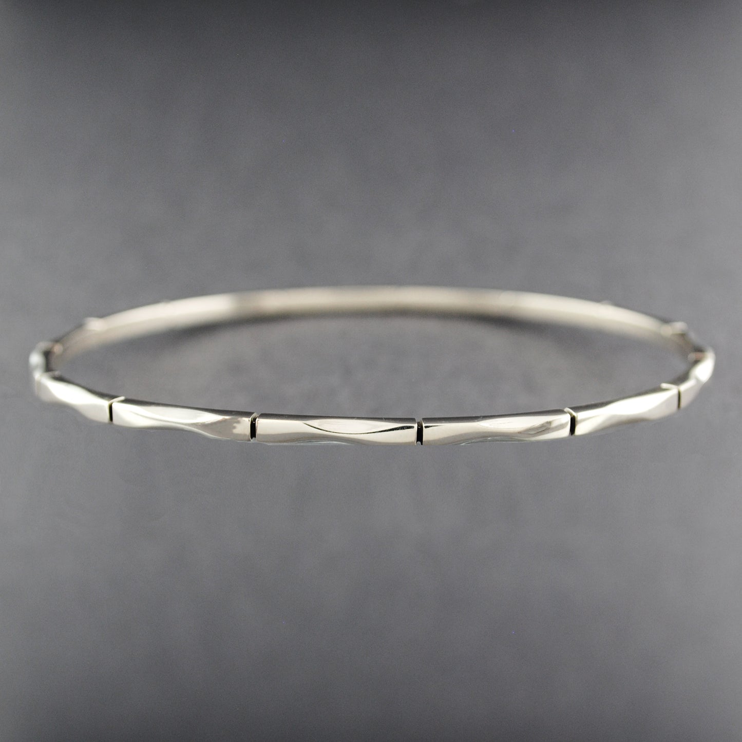 Sterling Silver Carved Bangle Bracelet