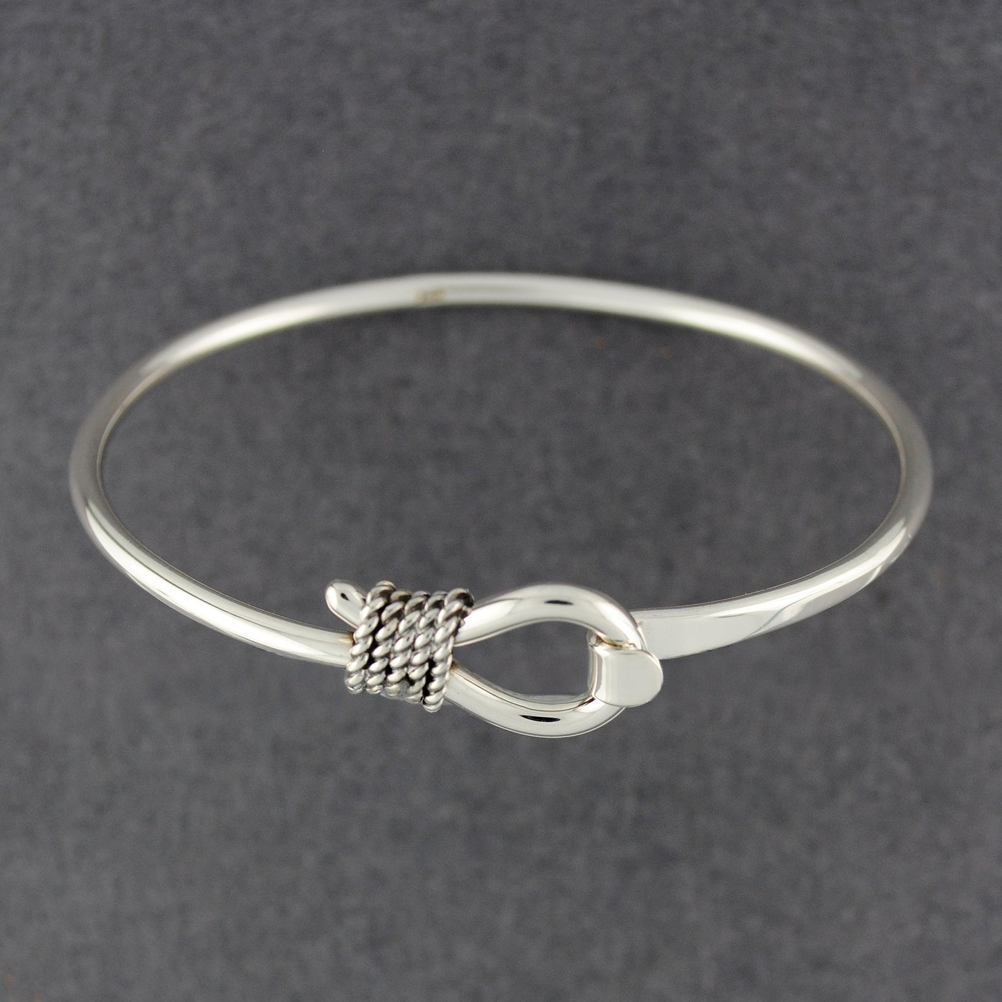 Sterling Silver Loop with Rope Bangle