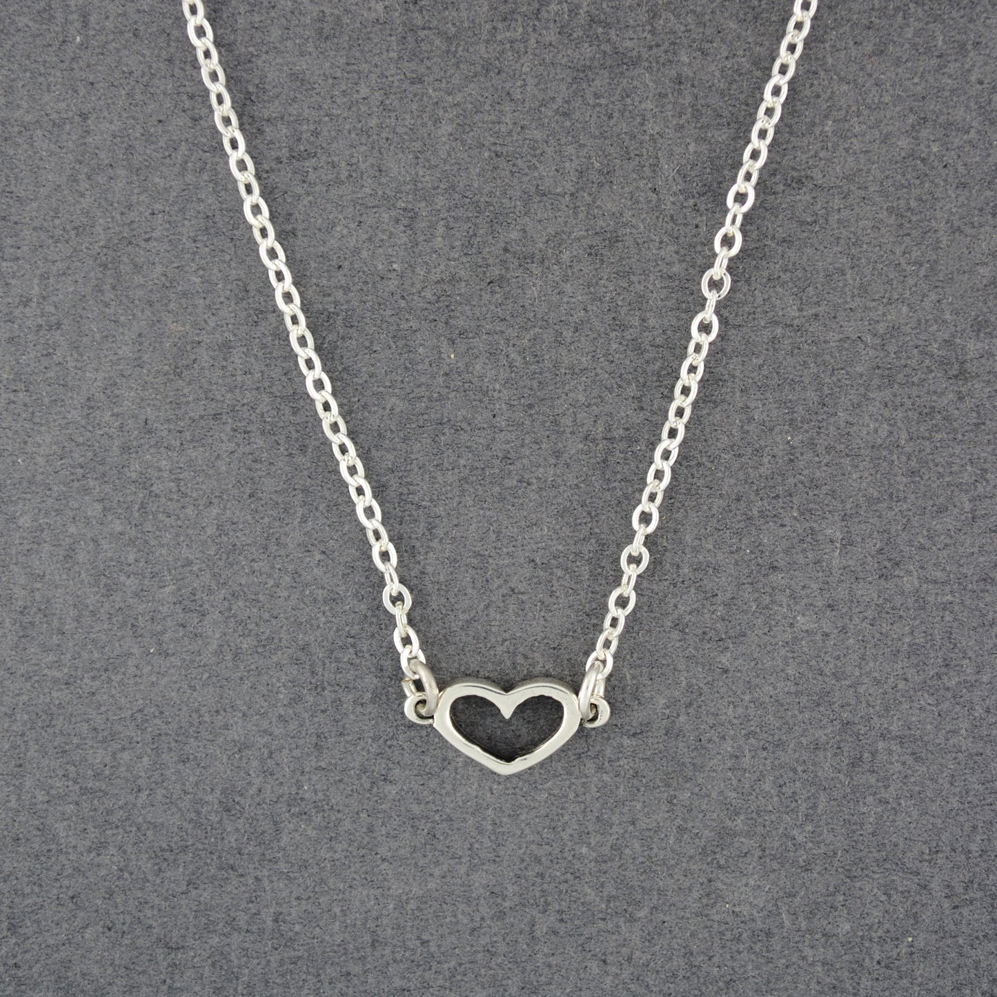 Sterling Silver Delicate Heart Necklace