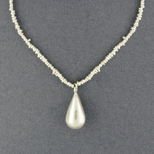 Hill Tribe Silver Teardrop Necklace
