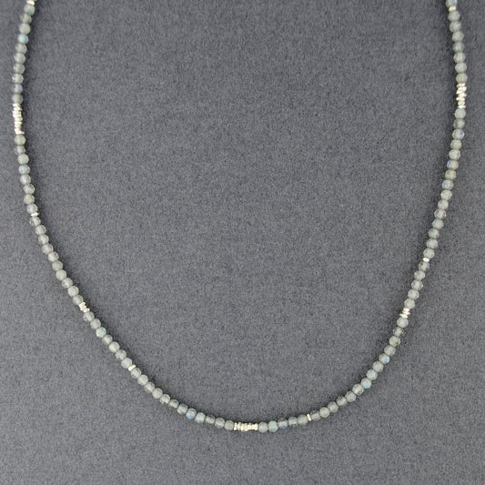 Hill Tribe Silver Blue Storm Labradorite Necklace