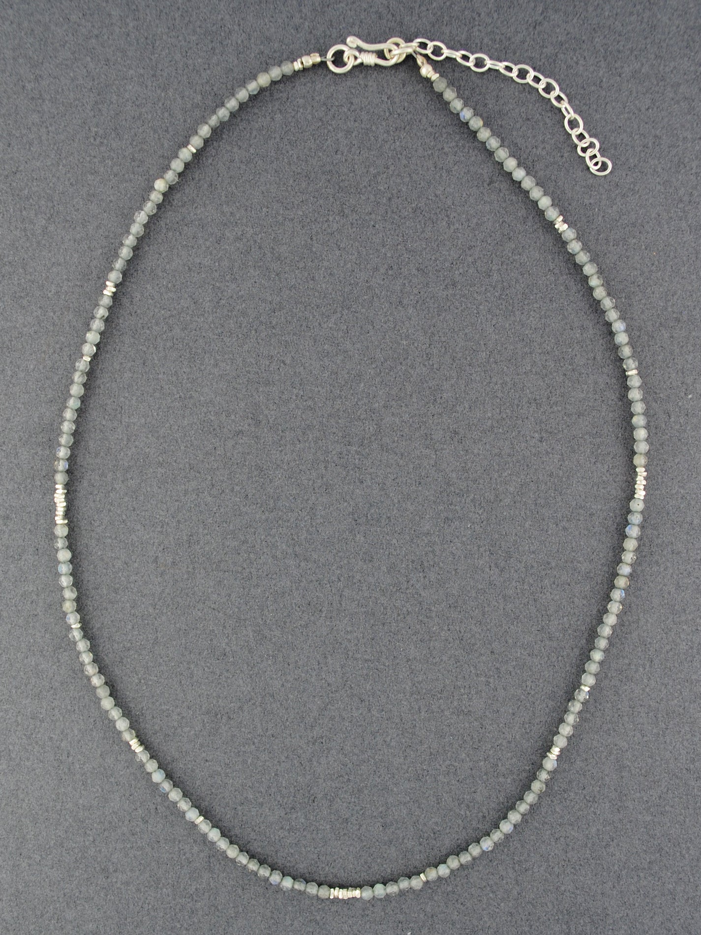Hill Tribe Silver Blue Storm Labradorite Necklace