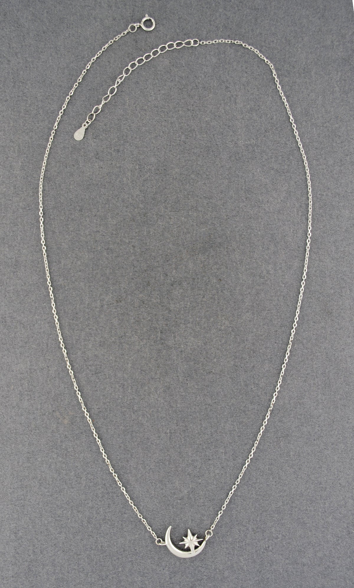 Sterling Silver Moon & Star Necklace