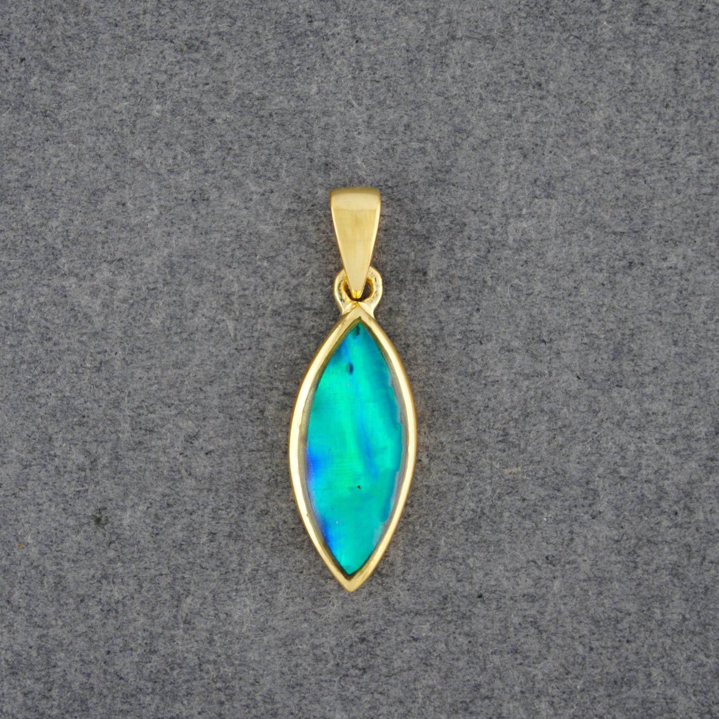 Gold Vermeil Paua Novette Pendant
