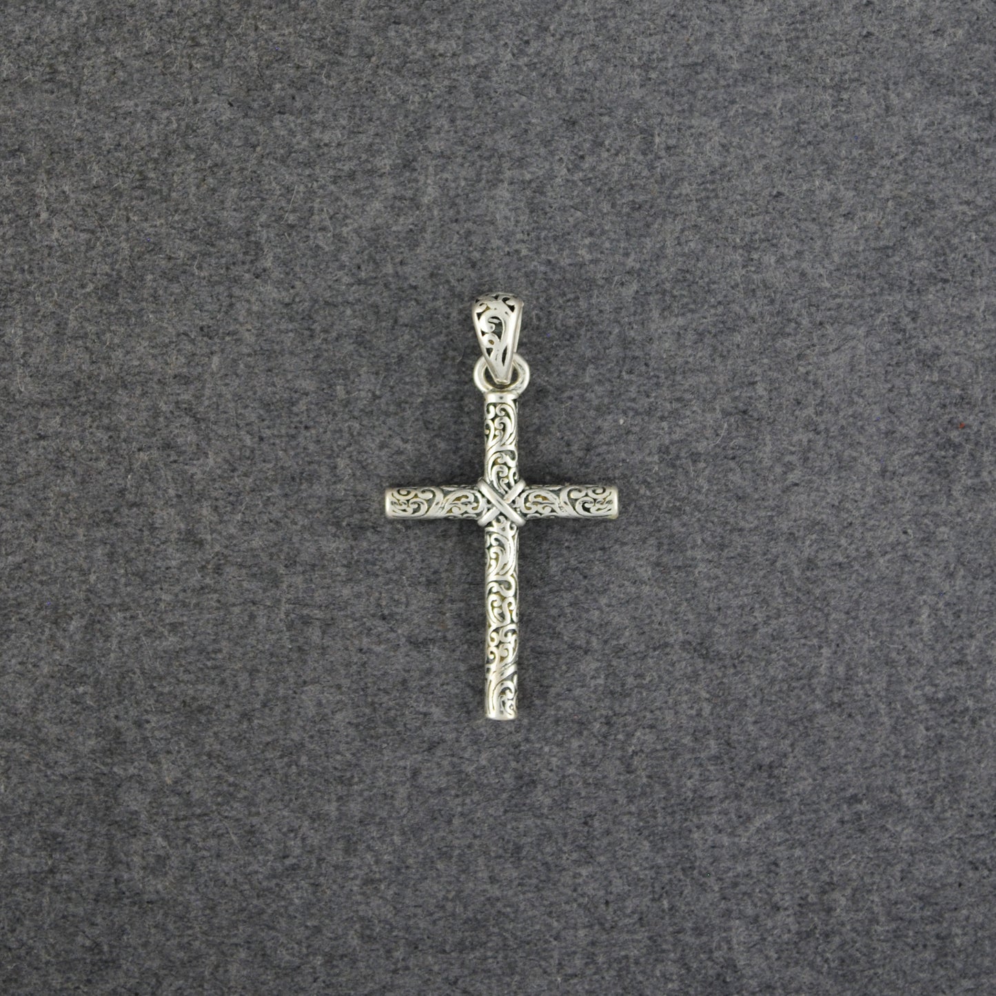 Sterling Silver Delicate Detailed Cross Pendant