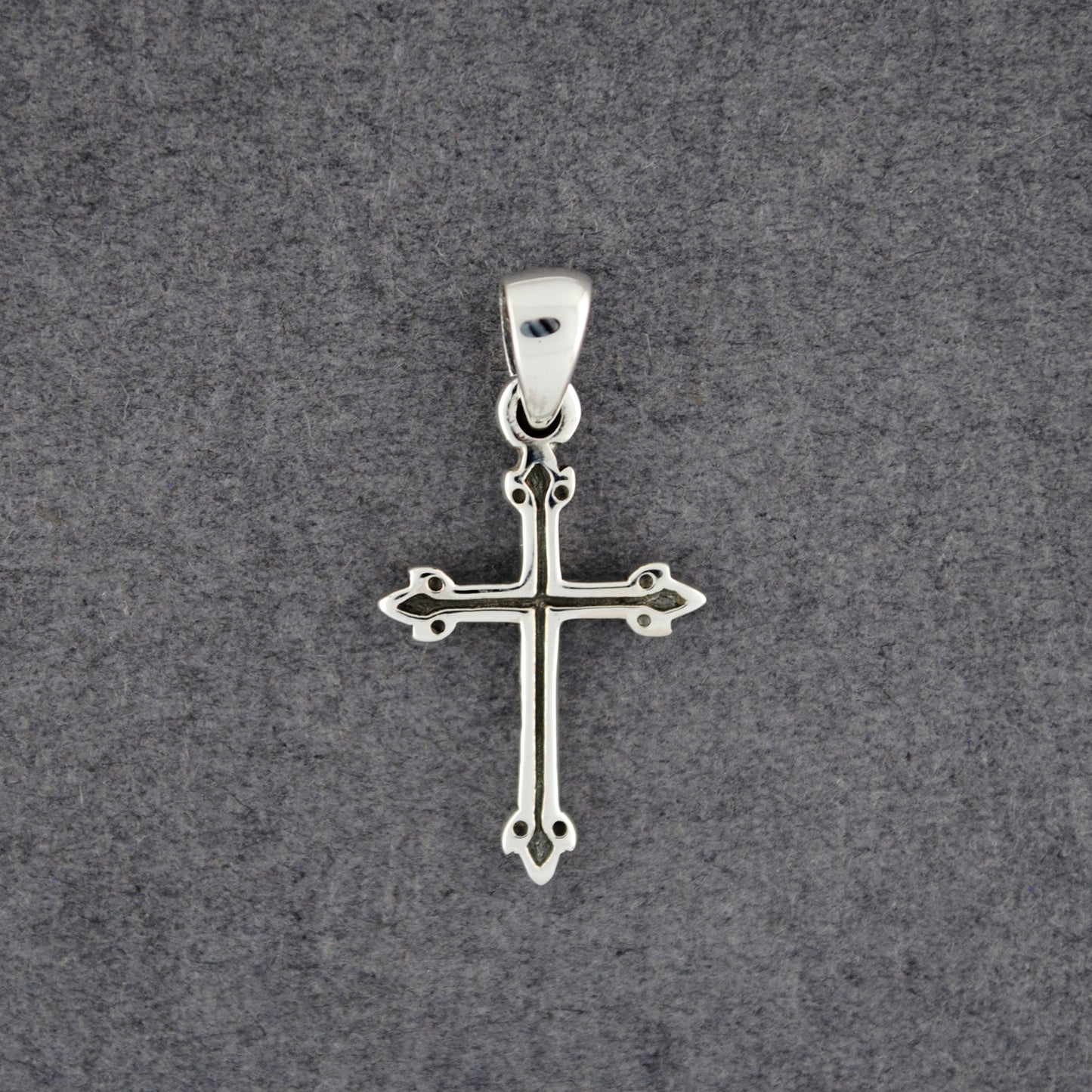 Sterling Silver Small Antiqued Cross Pendant