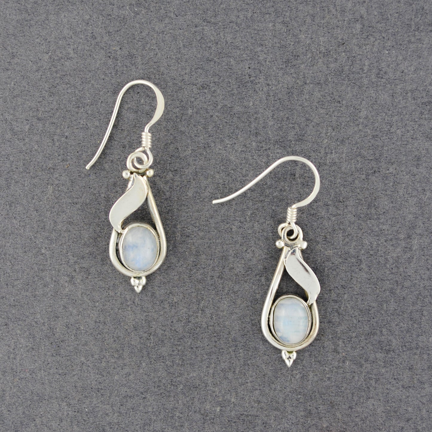Sterling Silver Moonstone Drop Earrings