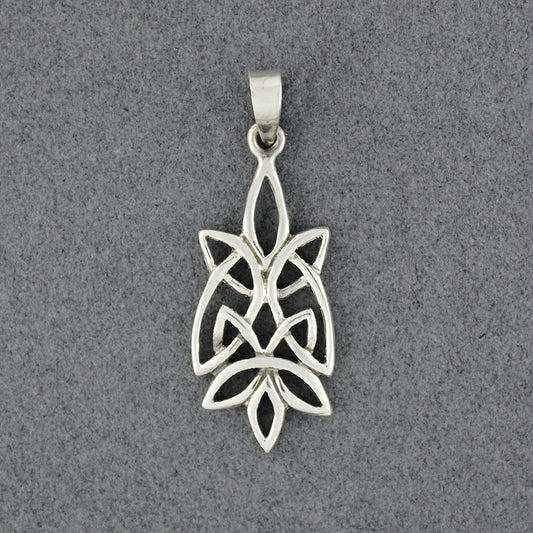 Sterling Silver Abstract Pointed Knot Pendant