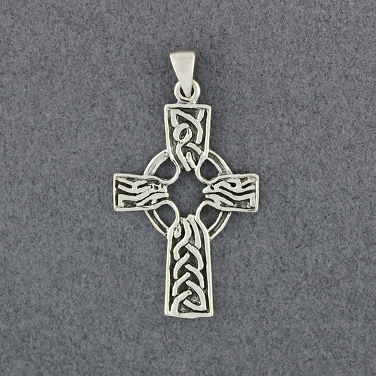 Sterling Silver Celtic Woven Cross Pendant