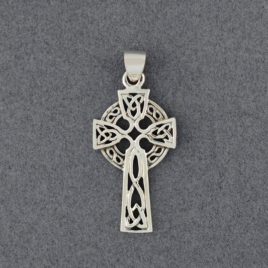 Sterling Silver Cutout Trinity Cross Pendant