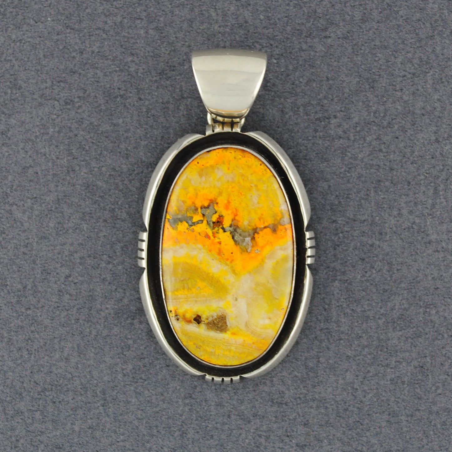 Sterling Silver Bumble Bee Jasper Pendant