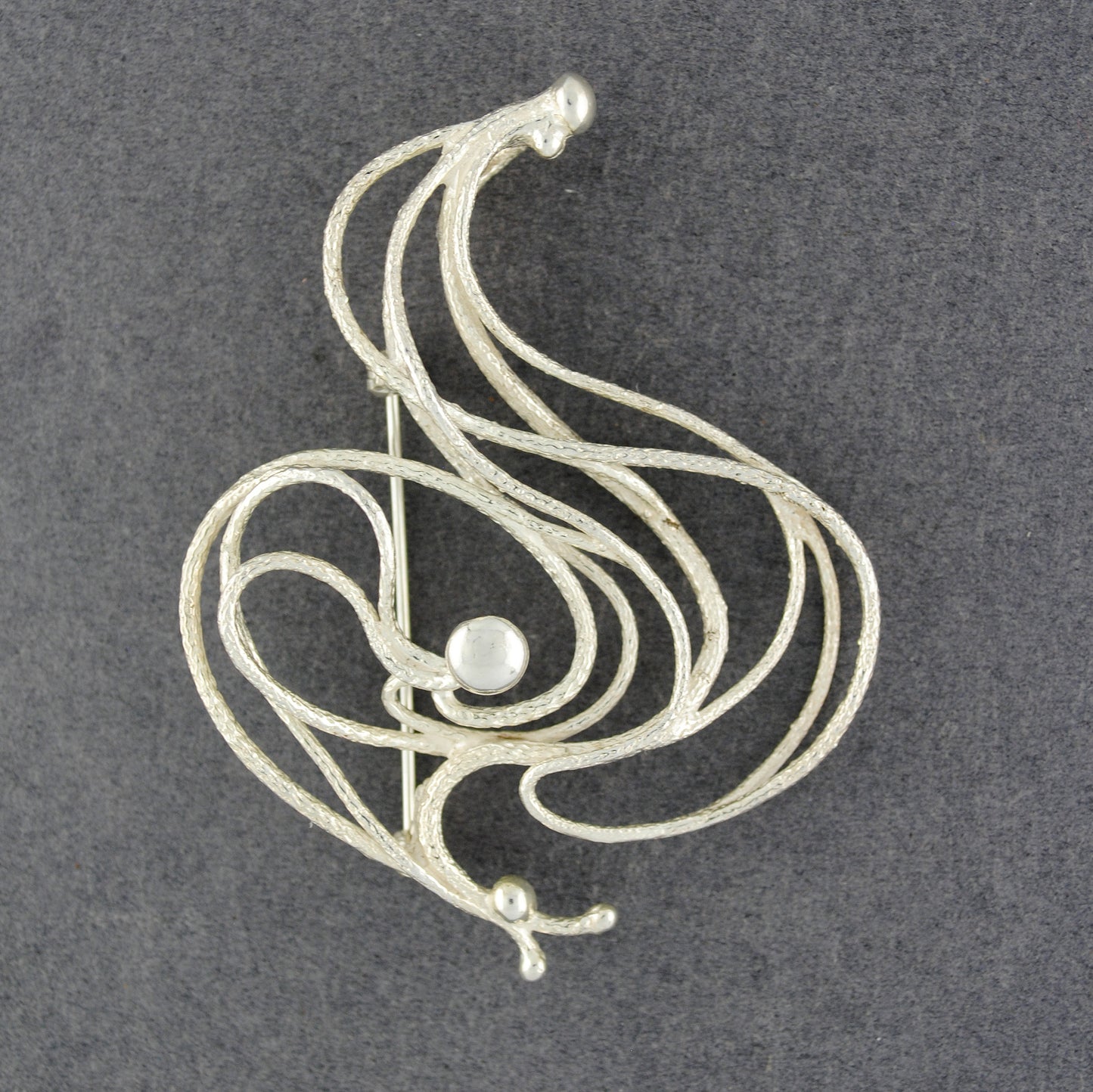 Sterling Silver Abstract Pin