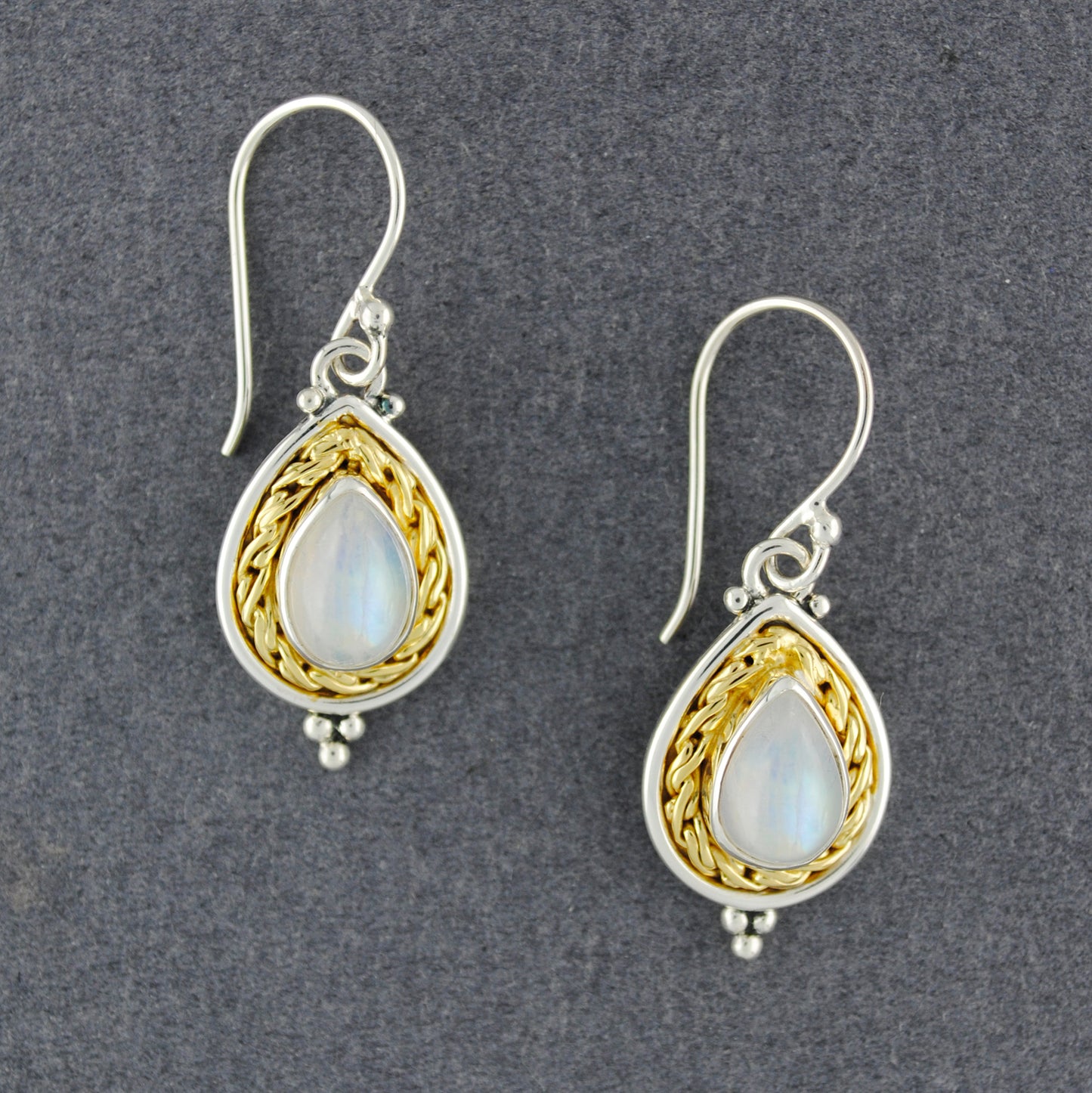 Abbey Mixed Metal Moonstone Earrings